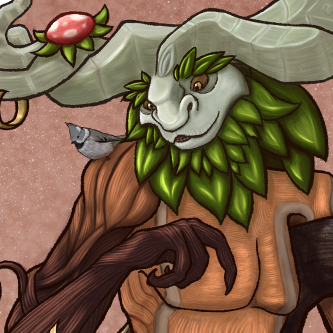 Drawing of Ivern, a character from the video game League of Legends.